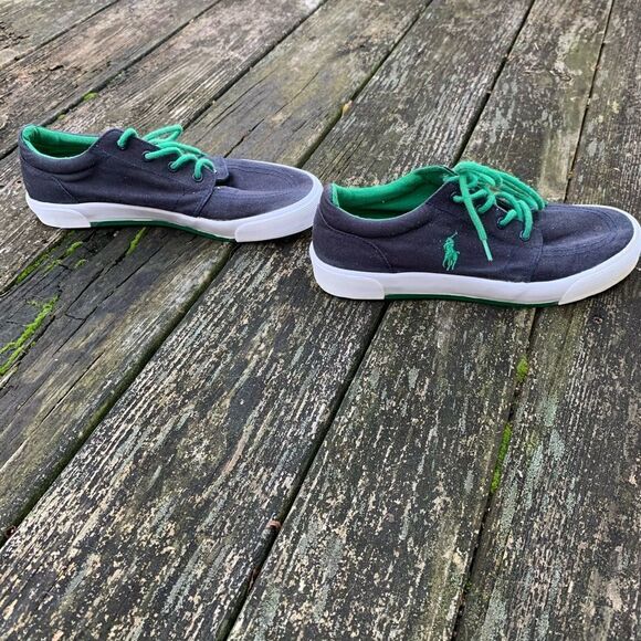 Polo by Ralph Lauren navy blue canvas shoe Mens 7 - Picture 4 of 8